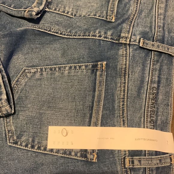 New Current/Elliott - The Stiletto Jean In 2 Year Destroy Stretch Indigo - Picture 9 of 11